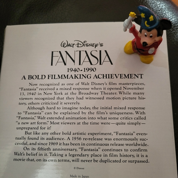 Disney Mickey FANTASIA 1940 - 1990 Dukas The Sorcerer's Apprentice Plate +figure - Picture 5 of 5